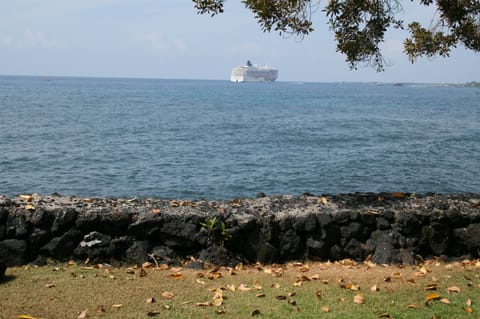 Cruise ships anchor weekly