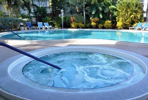 A heated pool