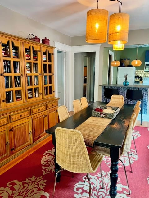 Spacious dining room opens on to kitchen