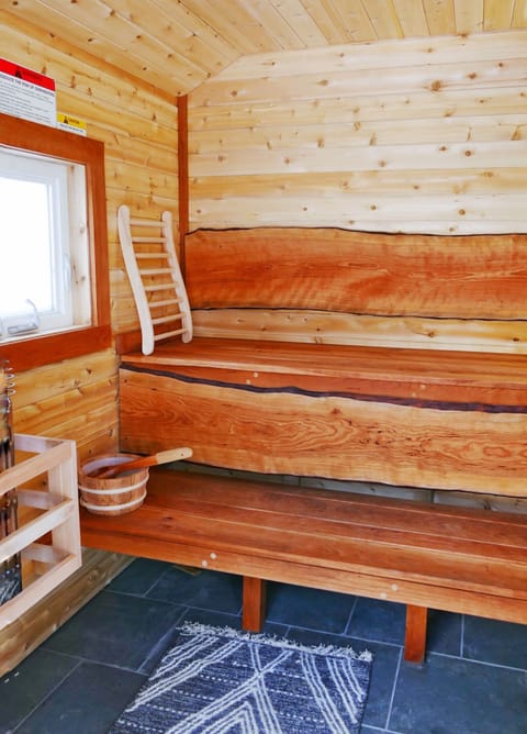 Step inside the Finnish sauna after a day of outdoor adventure