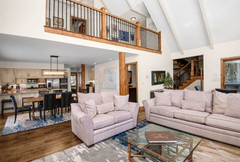 Living Room & Upstairs View