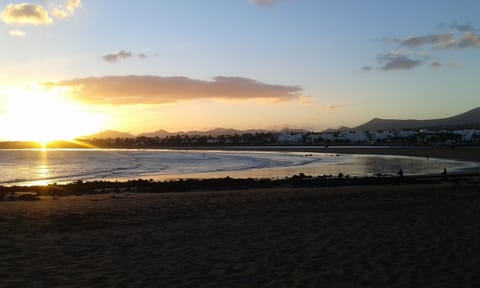 Beach nearby, sun loungers