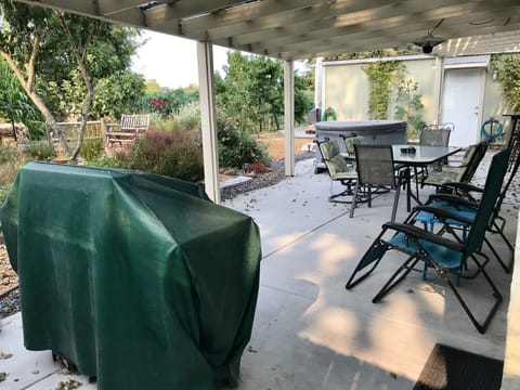 Private back patio