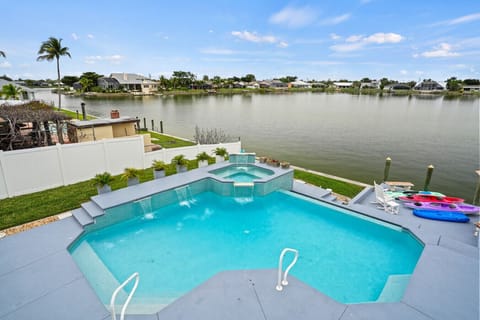 An infinity pool, a heated pool