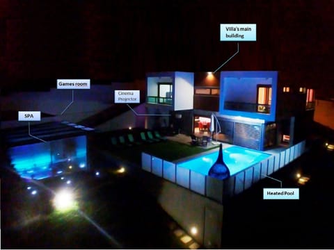Awarded modern villa. Pool, SPA, cinema, games room, gardens