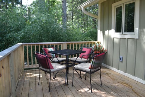 Enjoy Asheville's pleasant weather on the deck.