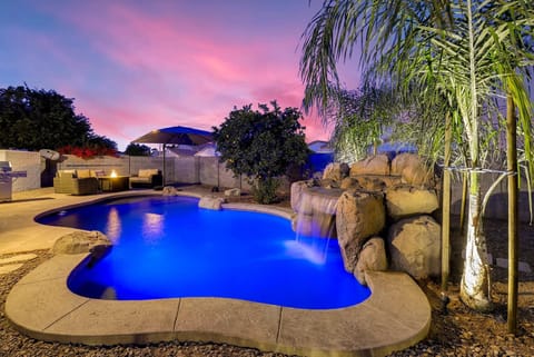 Take a swim in this heated waterfall pool after a full day of adventure!