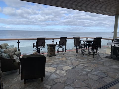 Beautiful views from our ocean front balcony.