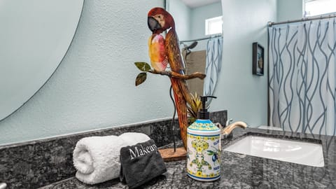 Bathtub, hair dryer, towels