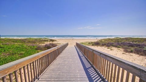 On the beach, sun loungers, beach towels