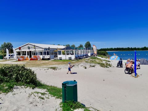 Beach nearby, sun loungers