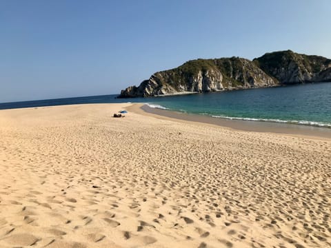 On the beach, beach towels