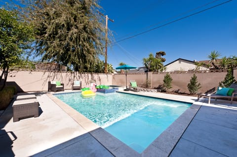 Outdoor pool, a heated pool