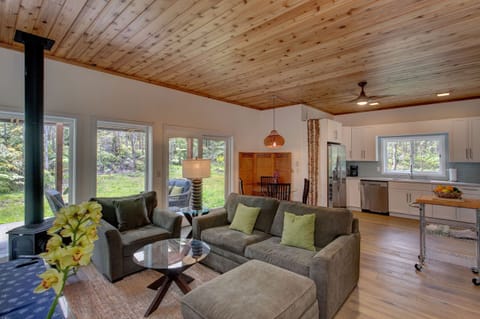 Living, dining and kitchen