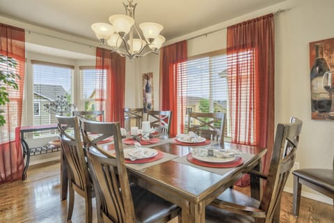Formal Dining Room boasts an elegant Bay Window & open's to the Living room!