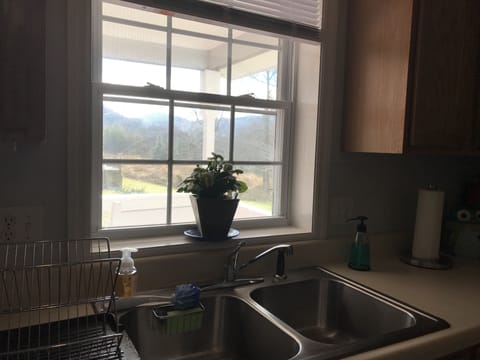 Mountain view from the kitchen