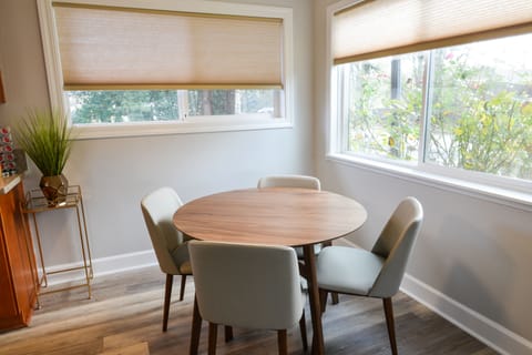 Light filled eating area