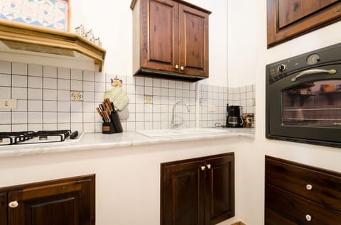 Fridge, oven, stovetop, coffee/tea maker