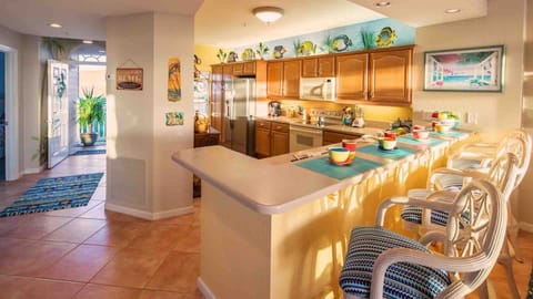 Tropical touches can be found throughout the condo...