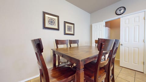 Dining area and kitchen