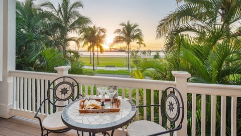 Enjoy an outdoor meal or your own private cocktail hour on the balcony...