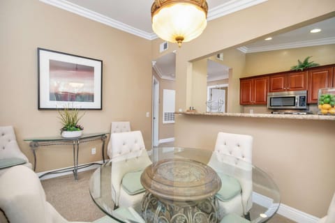 Dining room with open concept kitchen