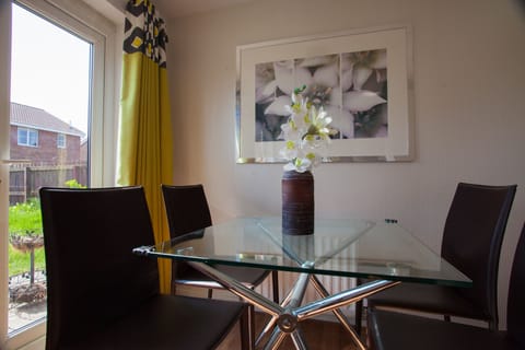 Dinning table set in the kitchen