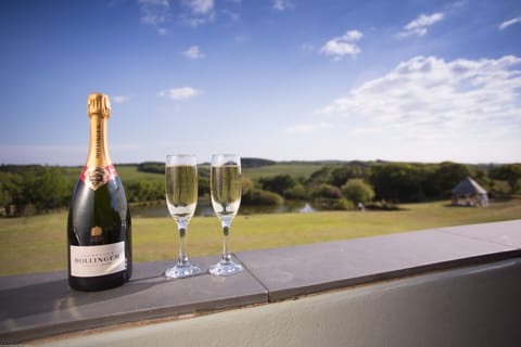 View over lake from master bedroom balcony