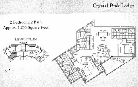 Our floor plan and location within Crystal Peak Lodge.