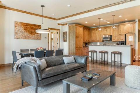 The Primary Suite is located off of the Dining Area.