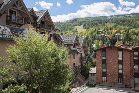 The living room provides views of the Four Seasons to the left and Alphorn in front plus amazing Vail Mountain!