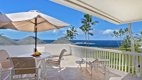 Poipu Kapili Resort #44 - Ocean View Penthouse Dining & Lounging Lanai View - Parrish Kauai