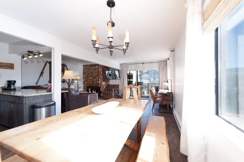 Dining Space looking into the Main Living Space and Kitchen