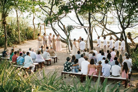 Outdoor banquet area