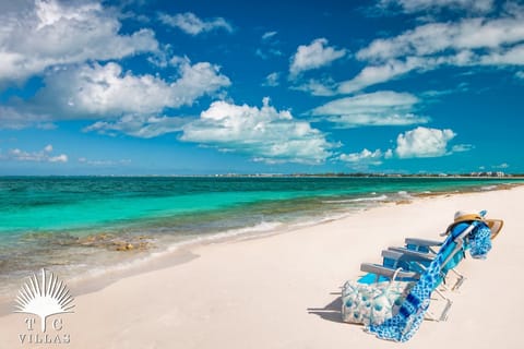 Beach nearby, sun loungers