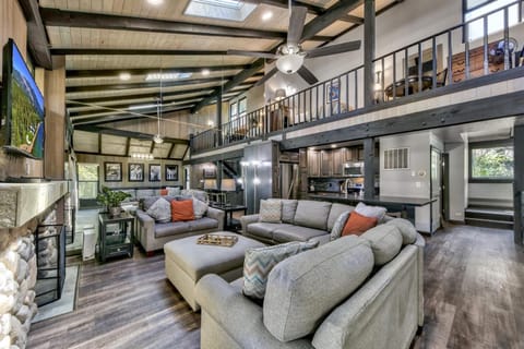 Room for everyone in the family between the mid-level dining and living areas