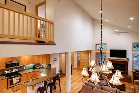 A nice view of the living area from the steps.