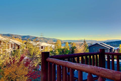 Enjoy a beverage on one of the decks and take in the great views down valley