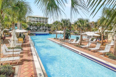 Large resort style pool steps from the condos private 1st floor patio!