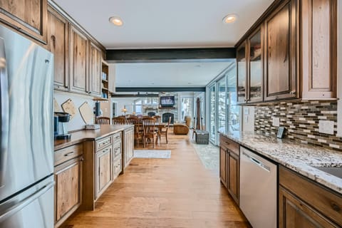 Middle Floor - from the kitchen to both fireplaces!