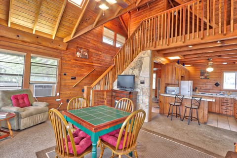 Inside view of the pool lodge living room
