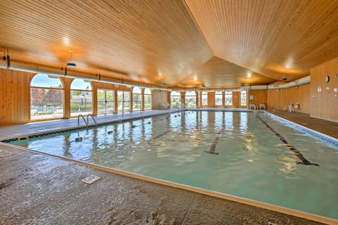 A heated pool, a lap pool
