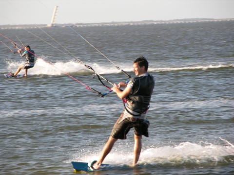 Kite Surfing the Inter-coastal on the way to Playalina beach