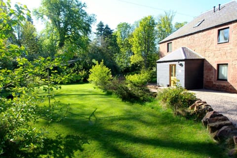Garden area to the side of the house