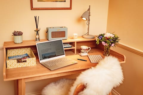 The laptop friendly workspace at High Clachan