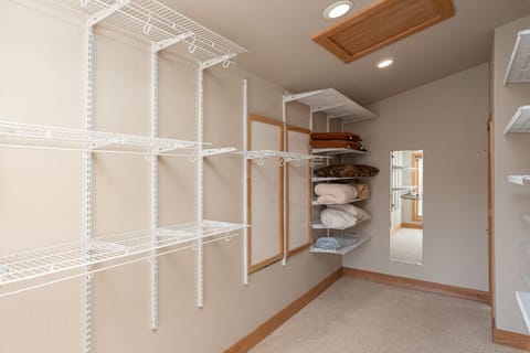 Spacious walk-in closet