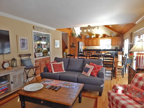 Open floor plan on Main Level. The Great Room, Dining Area and Kitchen all open onto the full length Deck.