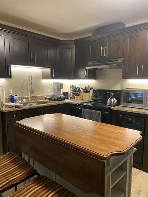 Kitchen Counter with two stools. 