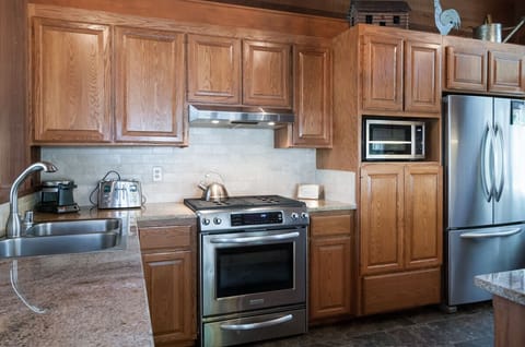just remodeled gourmet kitchen with granite counters, stainless appliances