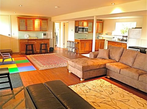 2nd large open plan living room area downstairs
easily self contained & private